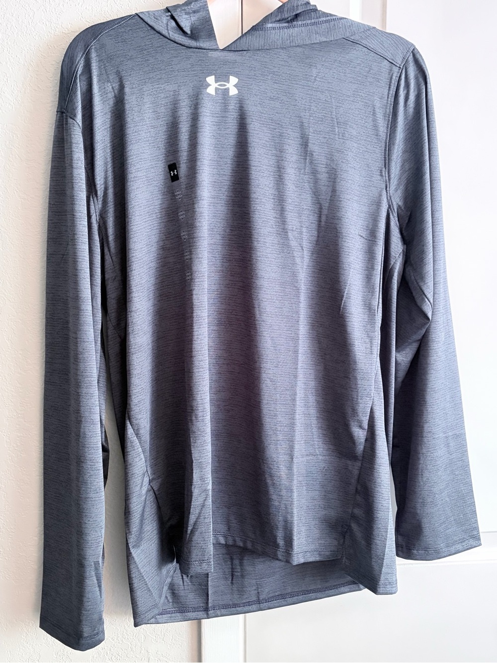 New Under Armour Men’s Lightweight Hooded Performance Shirt - Gray Heather